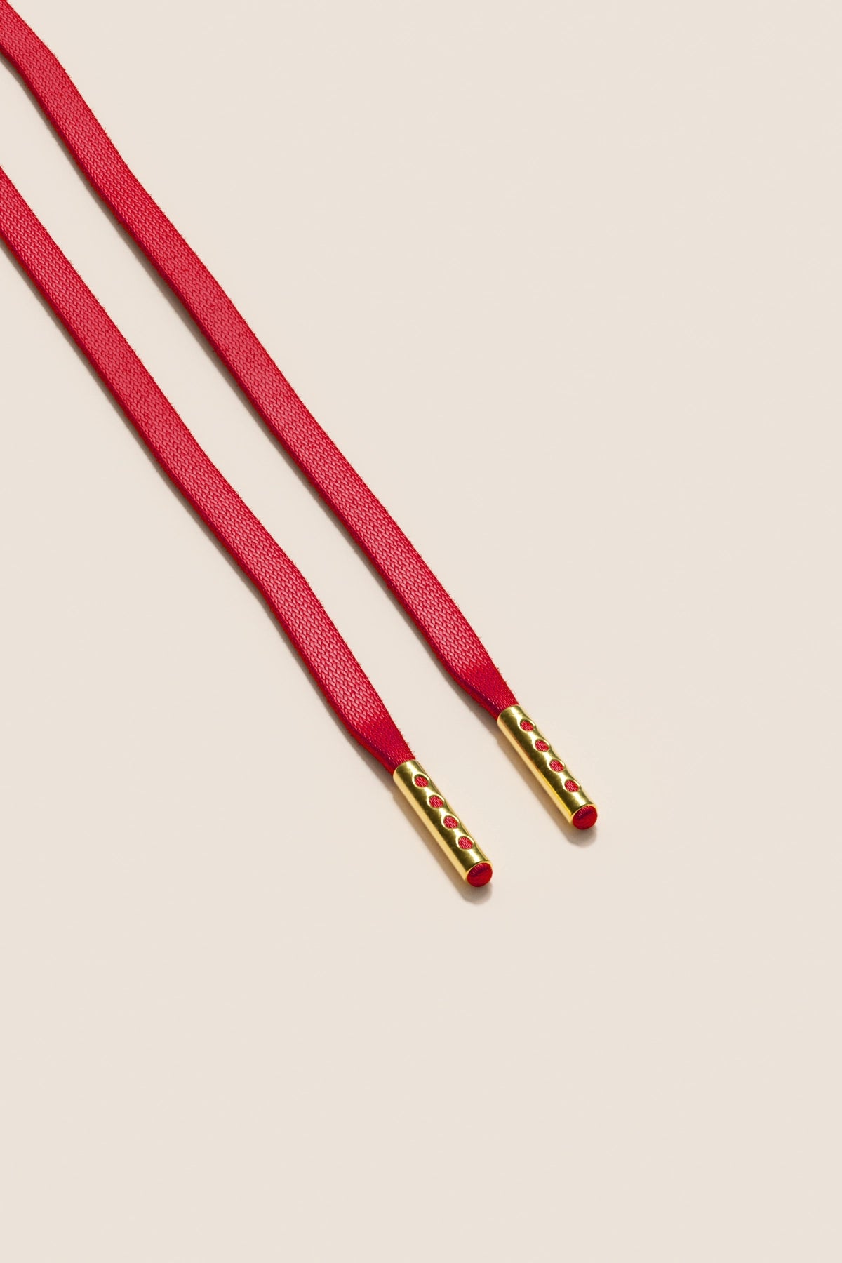 Senkels Testarossa 3mm Flat Waxed Shoelaces with Gold Aglets