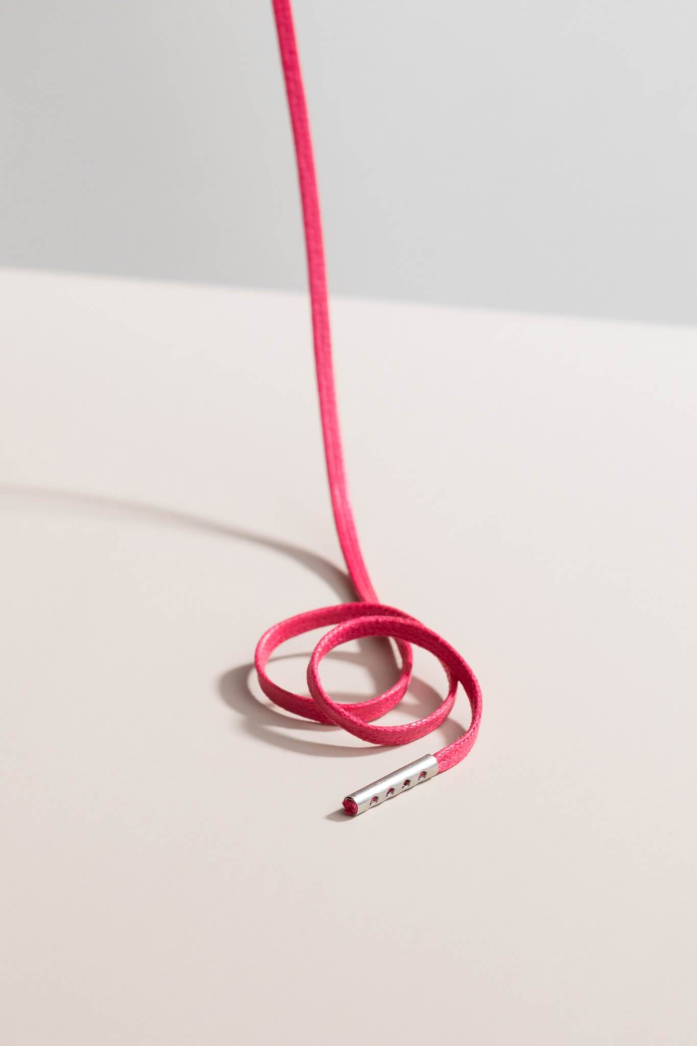 Cerise Pink - 3mm Flat Waxed Shoelaces