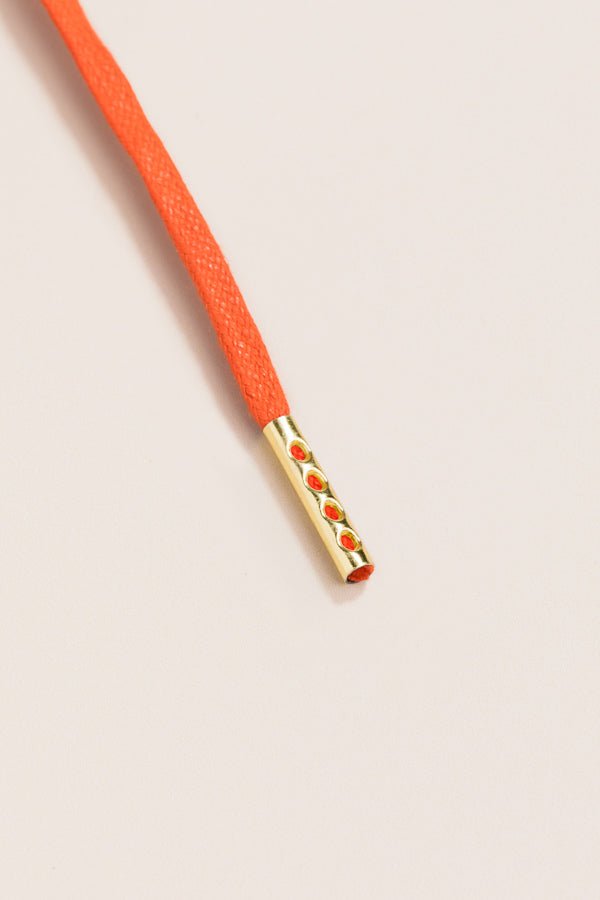 Orange - Round Waxed Shoelaces | Senkels