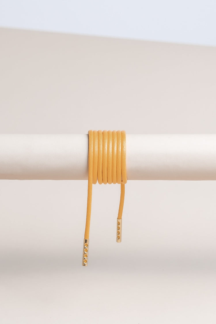 Yellow - Round Waxed Shoelaces | Senkels