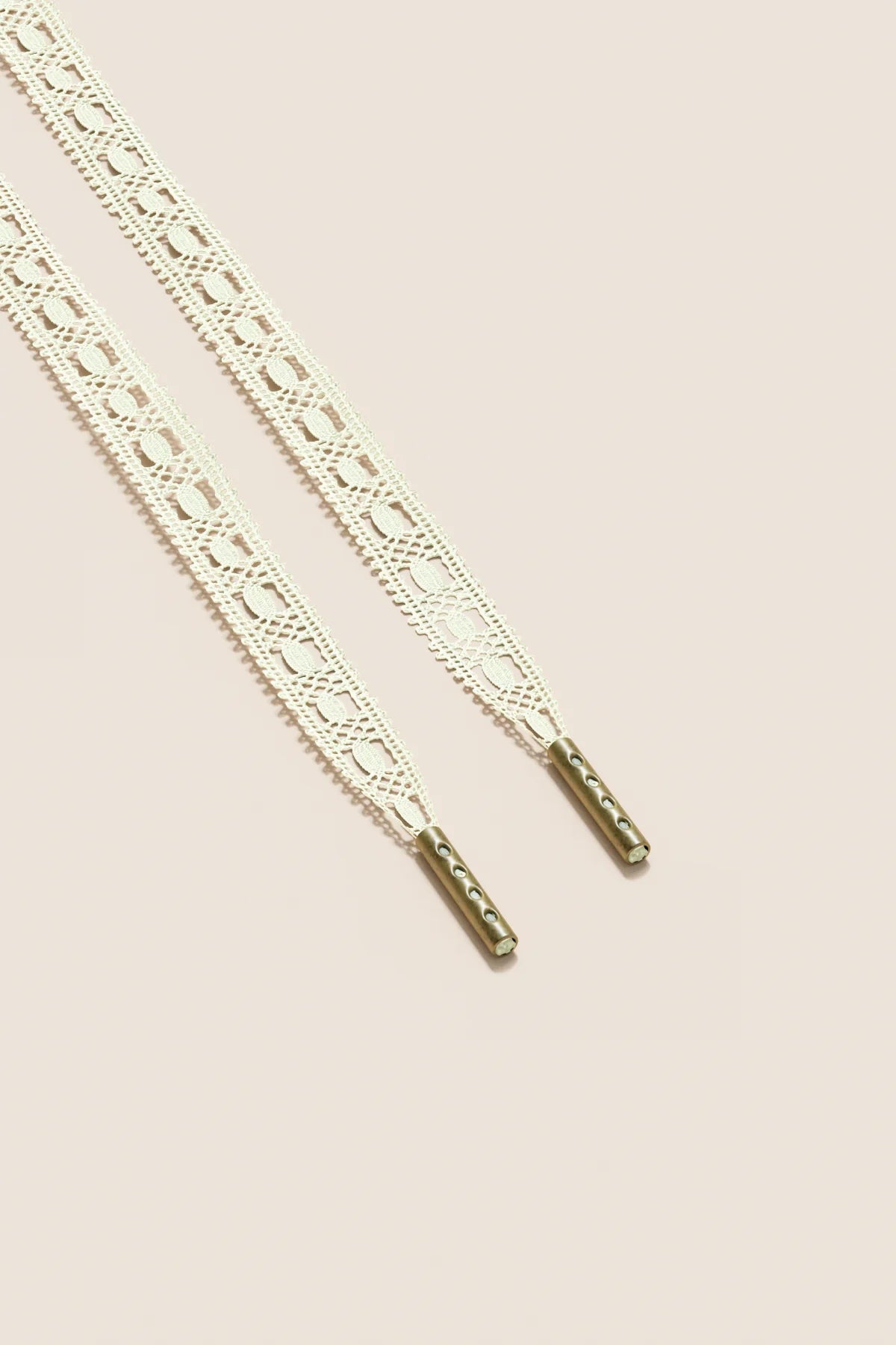 Senkels Chardonnay Crochet Shoelaces with Brass Aglets