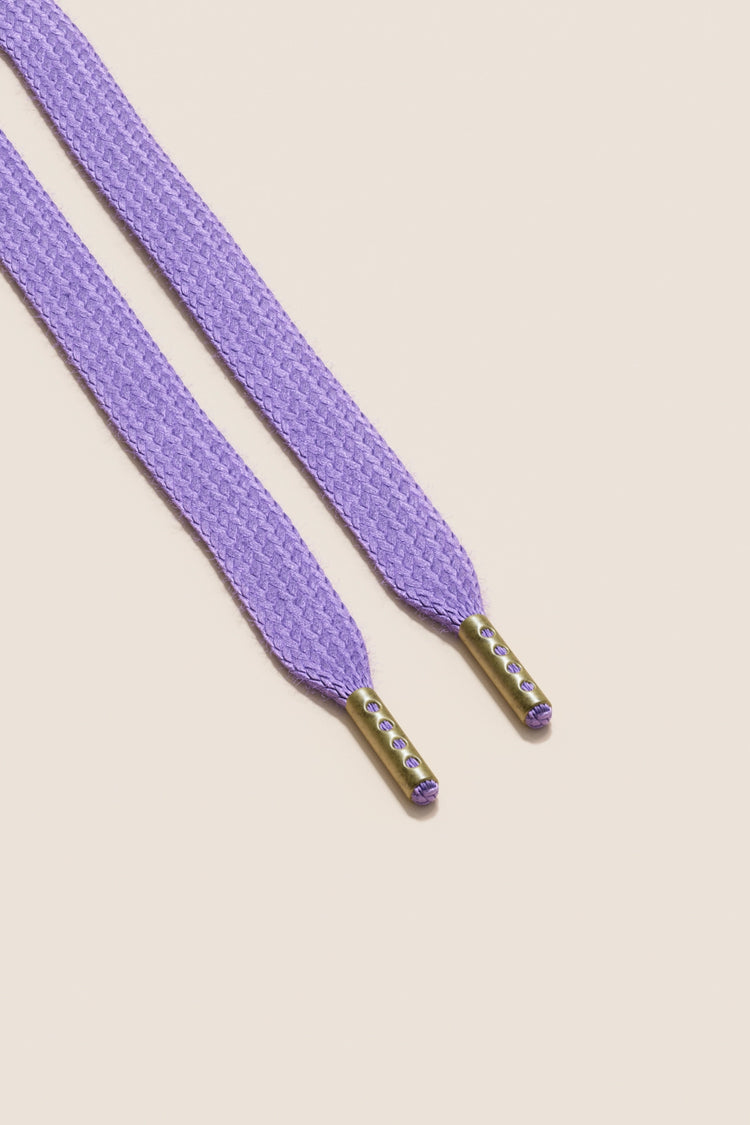 Senkels Lilac Sneaker Shoelaces with Brass Aglets