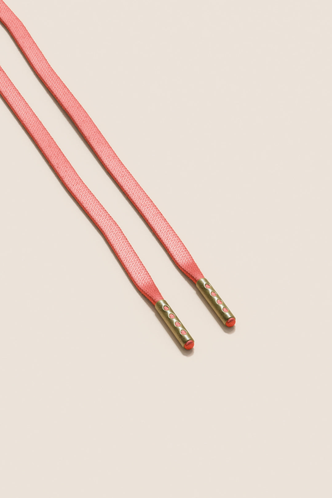 Senkels Salmon 3mm Flat Waxed Shoelaces with Brass Aglets