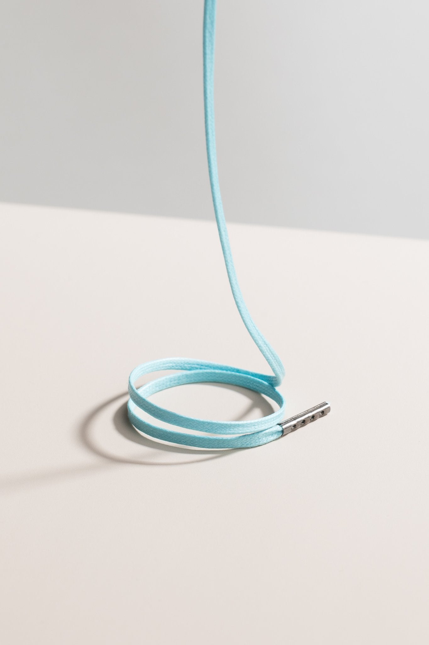 Pastel Blue - 3mm Flat Waxed Shoelaces